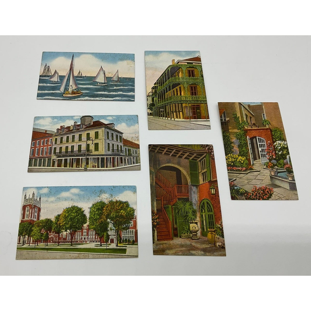 Vintage New Orleans Pictures 2"x3" Set French Quarter Louisiana Souvenir 6pc