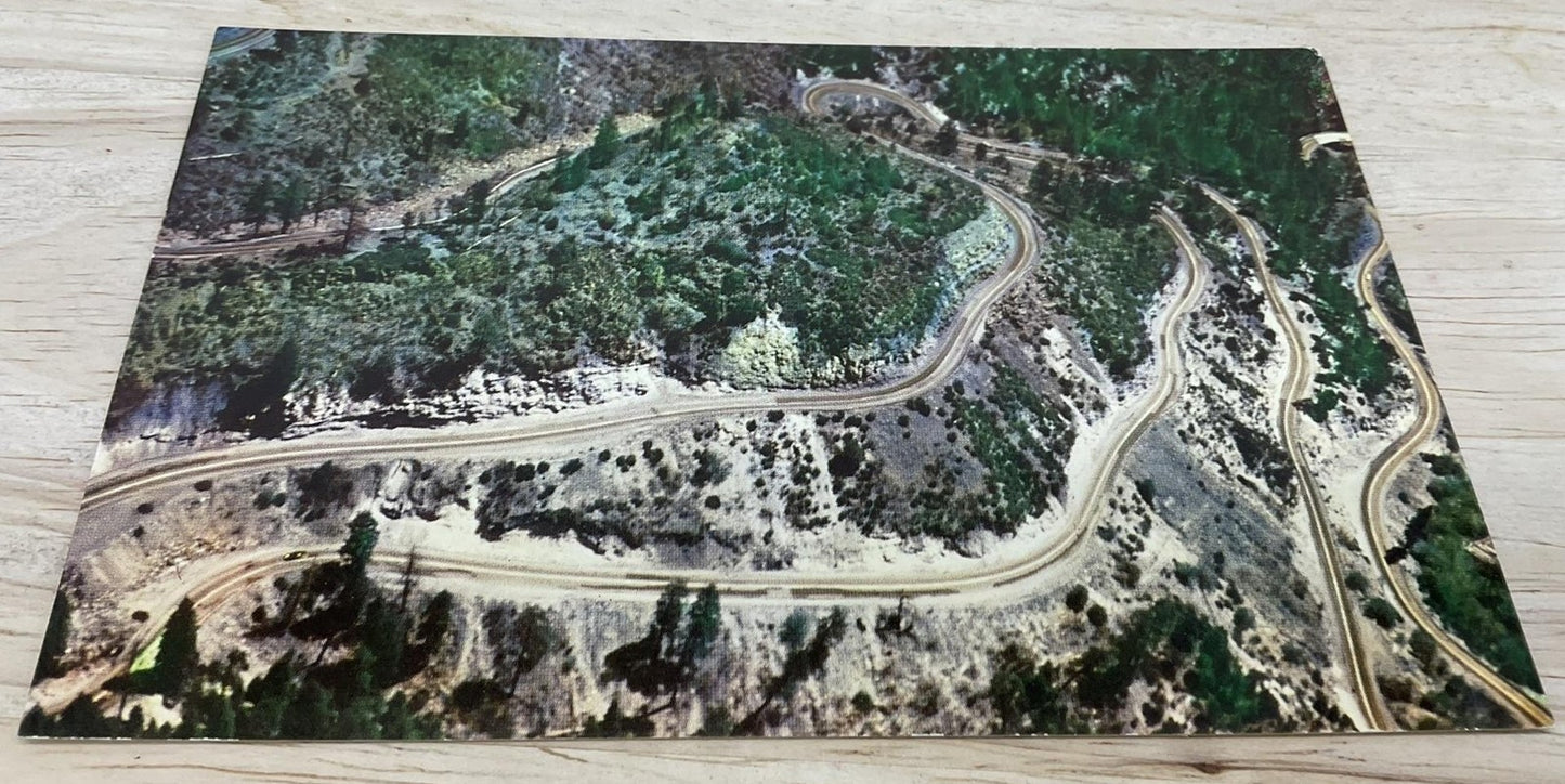 Vintage Oak Creek Canyon Switchback Road Mike Roberts Postcard 5.5x3.5 In