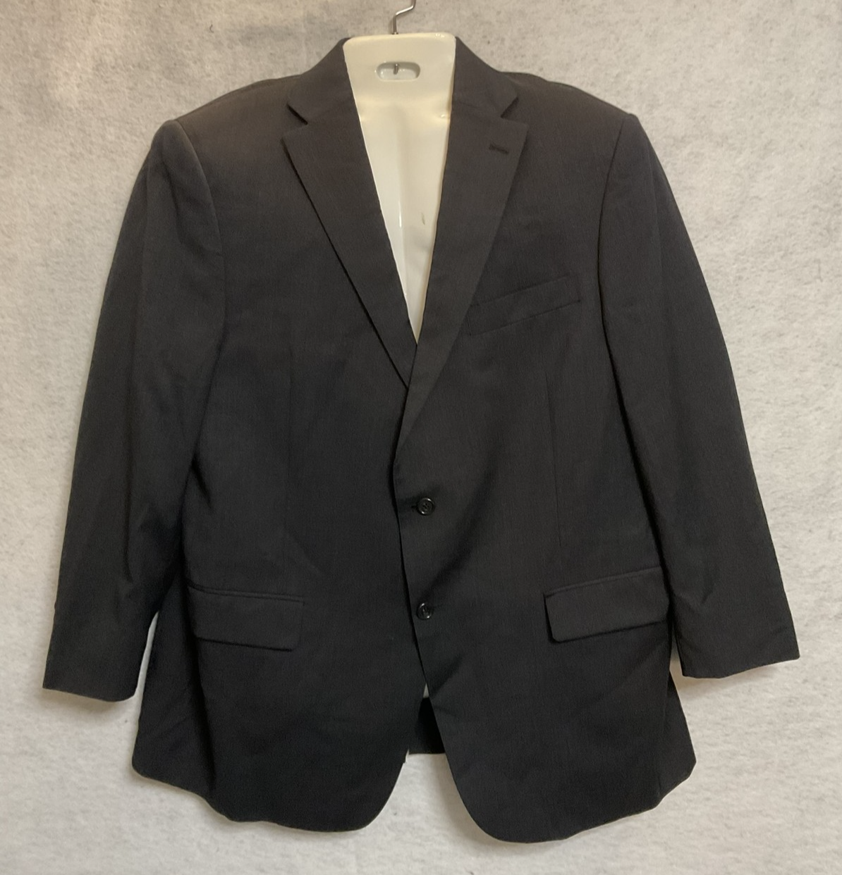 Hart Schaffner Marx Suit Jacket Men 46 Gray Wool Two Button Lined Blazer USA