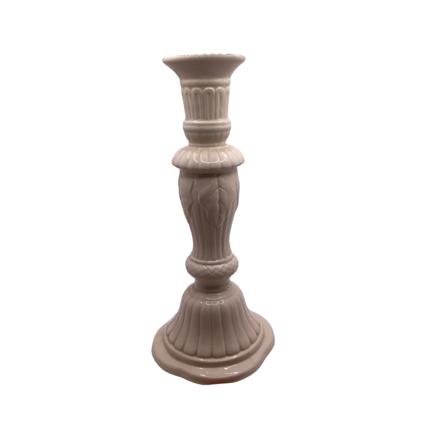 Decma Cream Ware II Candlestick 10" Tall Ivory Vintage ABRIGADA PORTUGAL Holiday