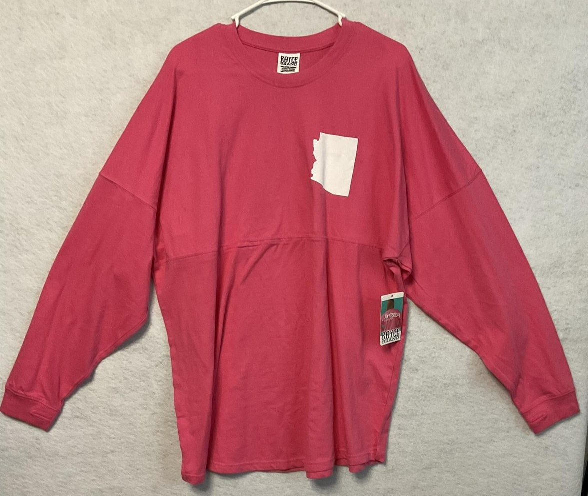 Arizona Shirt Womens XL Pink Spirit Jersey Long Sleeve Royce Crunchberry