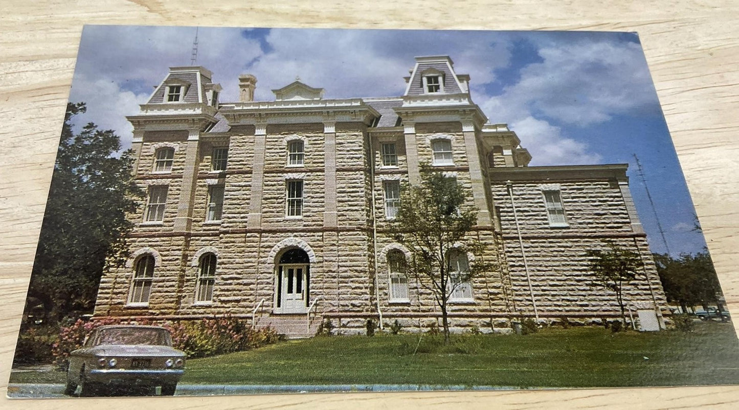 Vintage Goliad County Courthouse Goliad Texas Photochrome Postcard 5.5x3.5 In