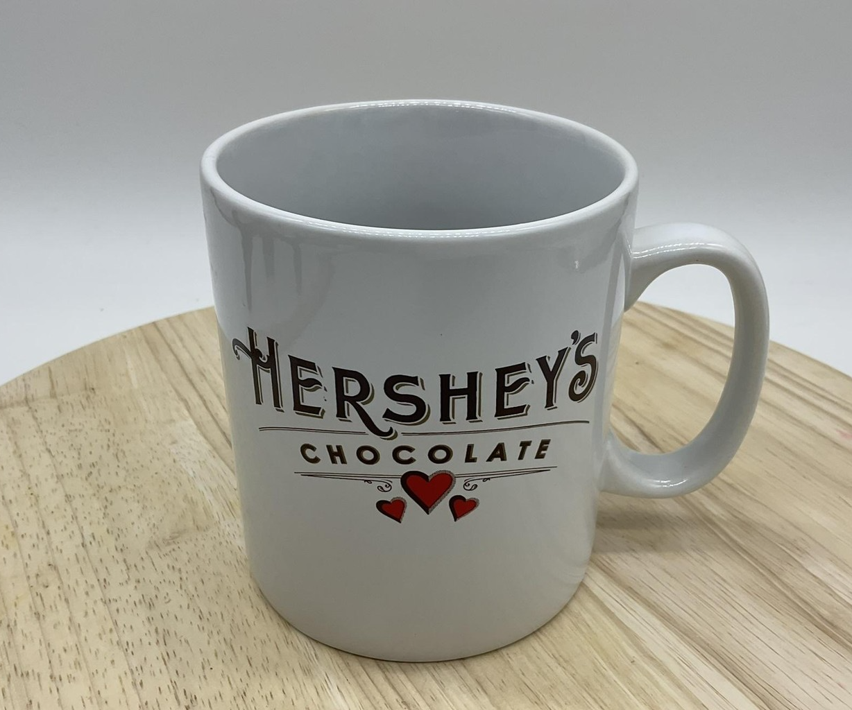 Hershey's Chocolate Coffee Mug Ceramic Cup 4.25" Collectible Gift Hearts Vintage