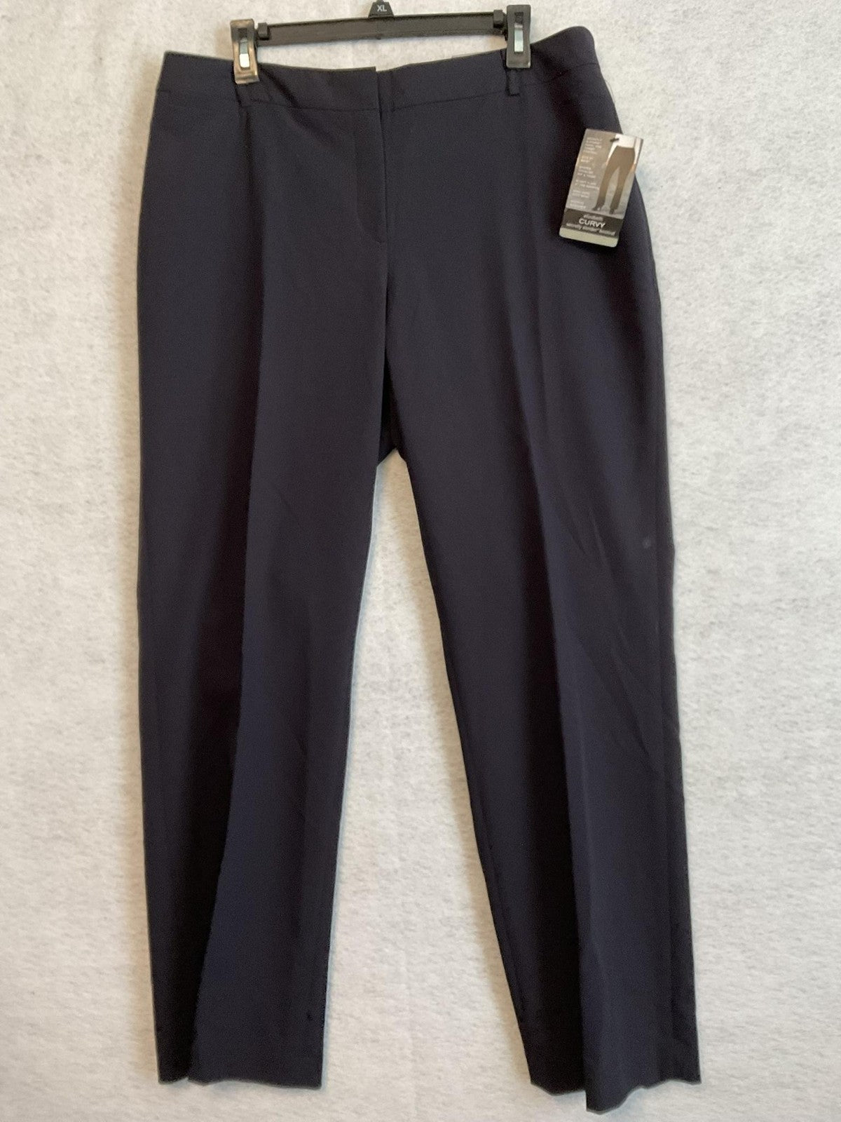 Liz Claiborne Pants Womens 14 Navy Elizabeth Curvy Secretly Slender Bootcut