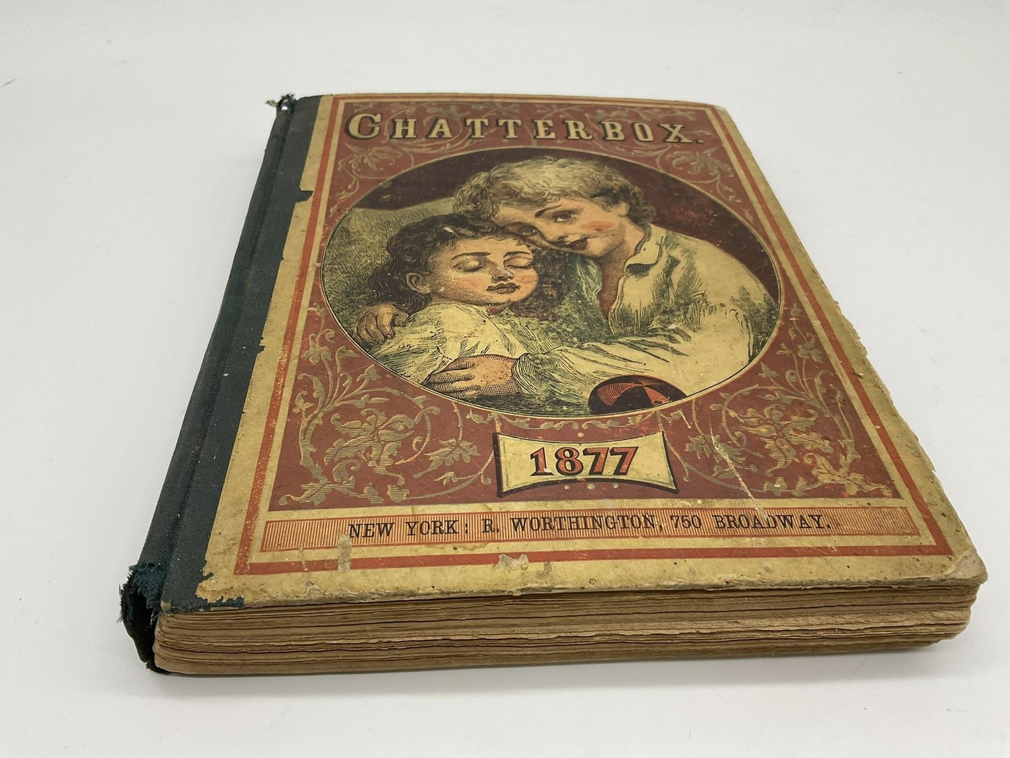 Chatterbox 1877 Children's Book Illustrated Hardcover E. Worthington Vintage