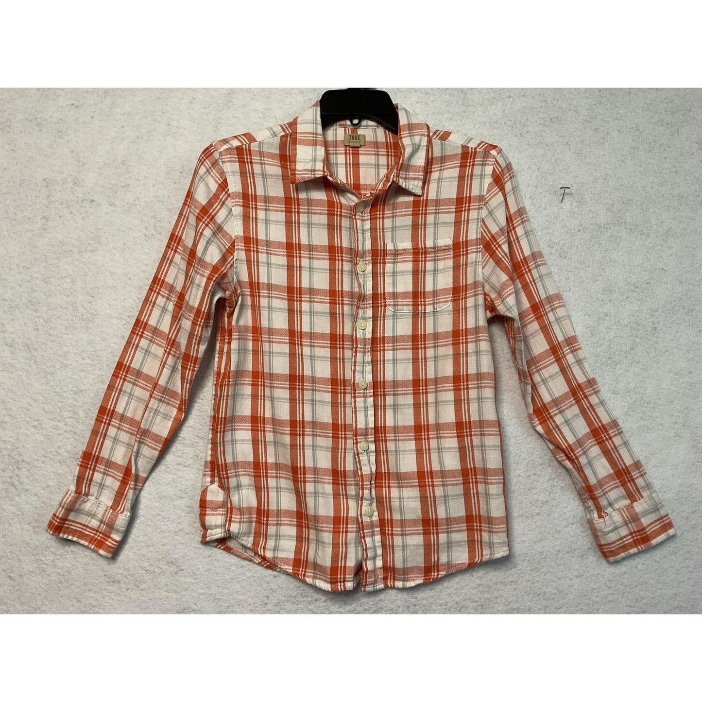 True Craft Shirt Women/ JR Large Plaid Button Down Long Sleeve Casual Top