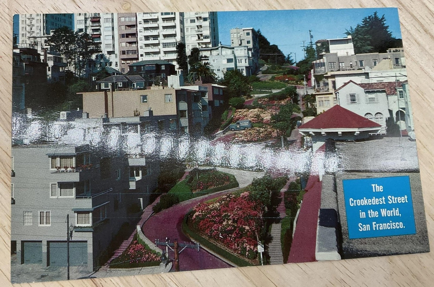Vintage Lombard Street San Francisco HS Crocker Photochrome Postcard 5.5x3.5 In