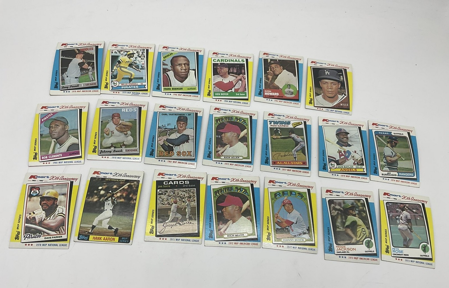 Topps Kmart 20th Anniversary MVP Baseball 20 Cards Stars HOF 1982 Vintage