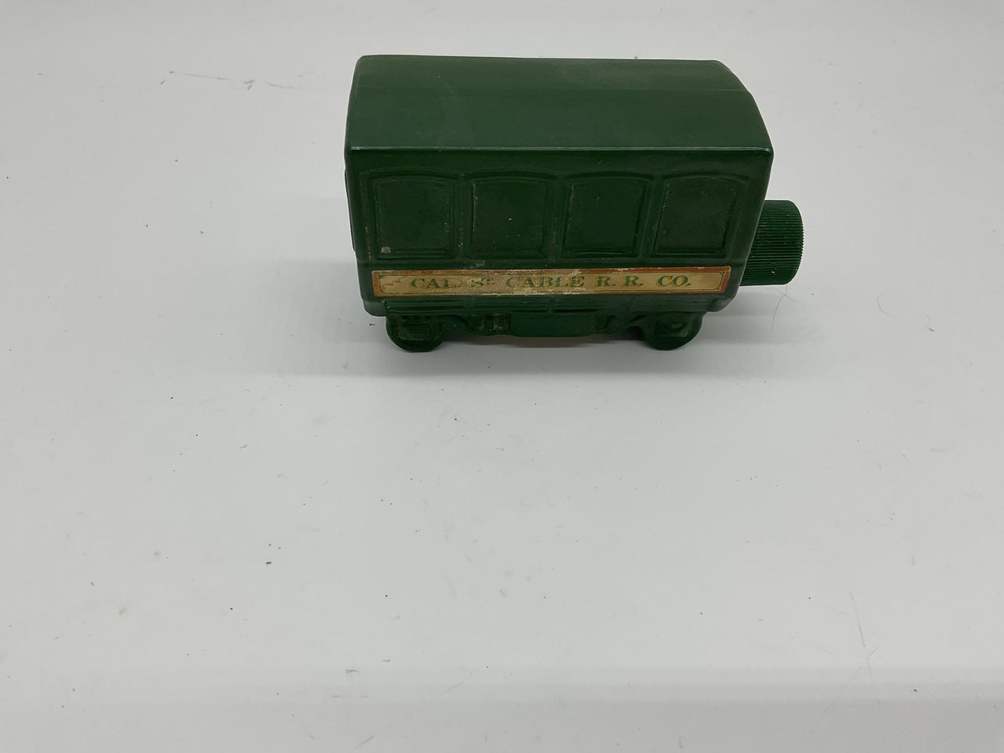 Vintage Avon Wild Country Aftershave Bottle Cal St Cable RR Co Trolley Green 4oz