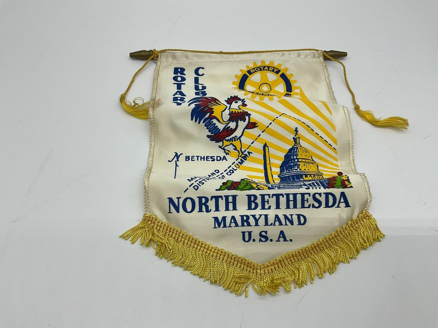 Rotary Club North Bethesda Maryland USA Banner Flag Pennant Wall Decorative