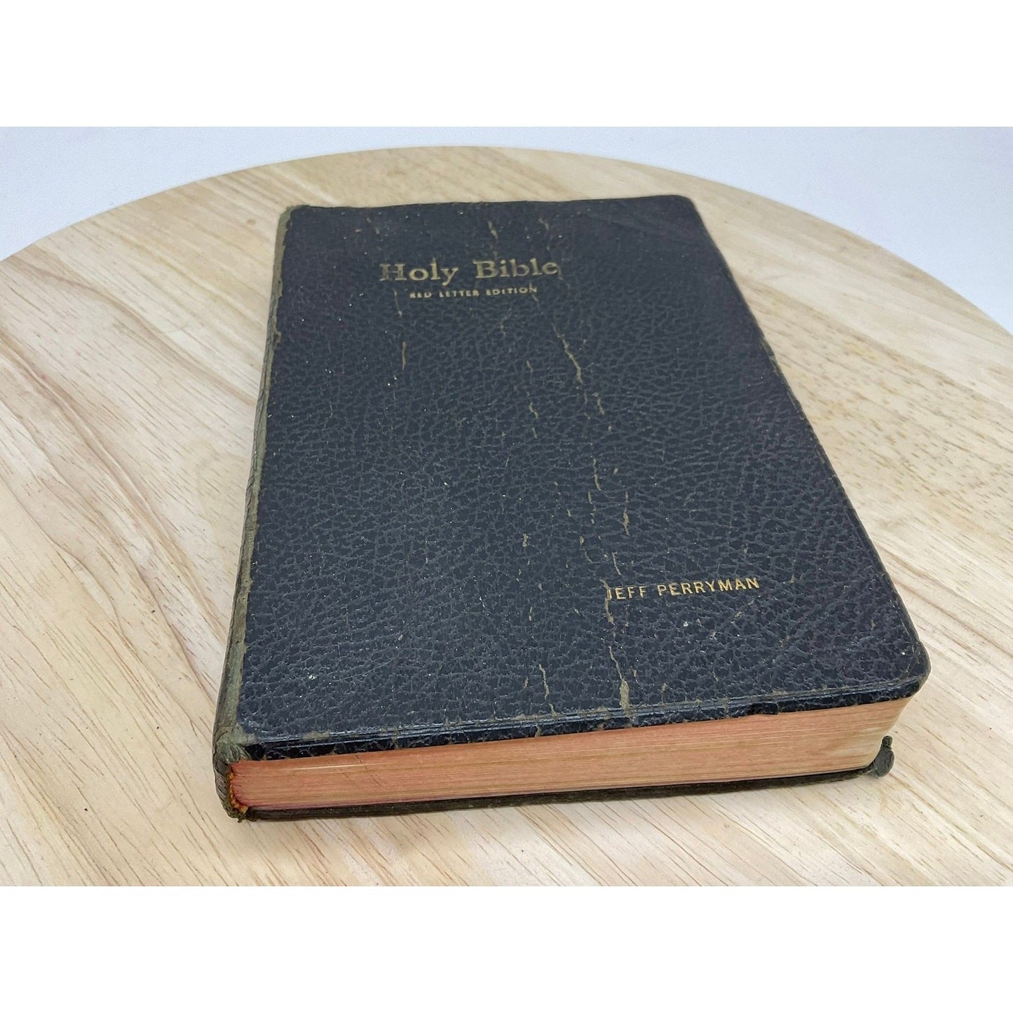 Holy Bible KJV Red Letter The World Publishing Presentation Inscription 1975