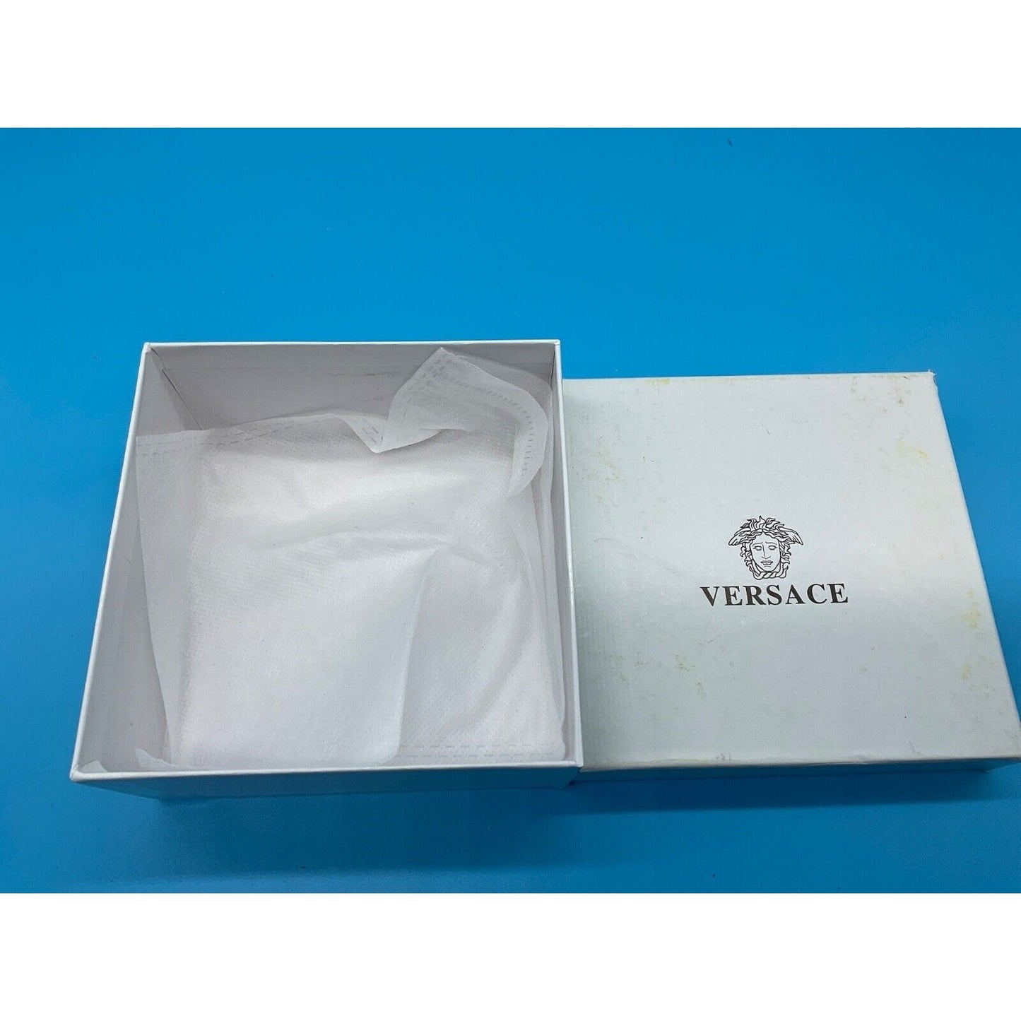 VERSACE Gift Box 5x5x2 with Dust Cover Authentic Luxury SEE IMAGES BOX ONLY