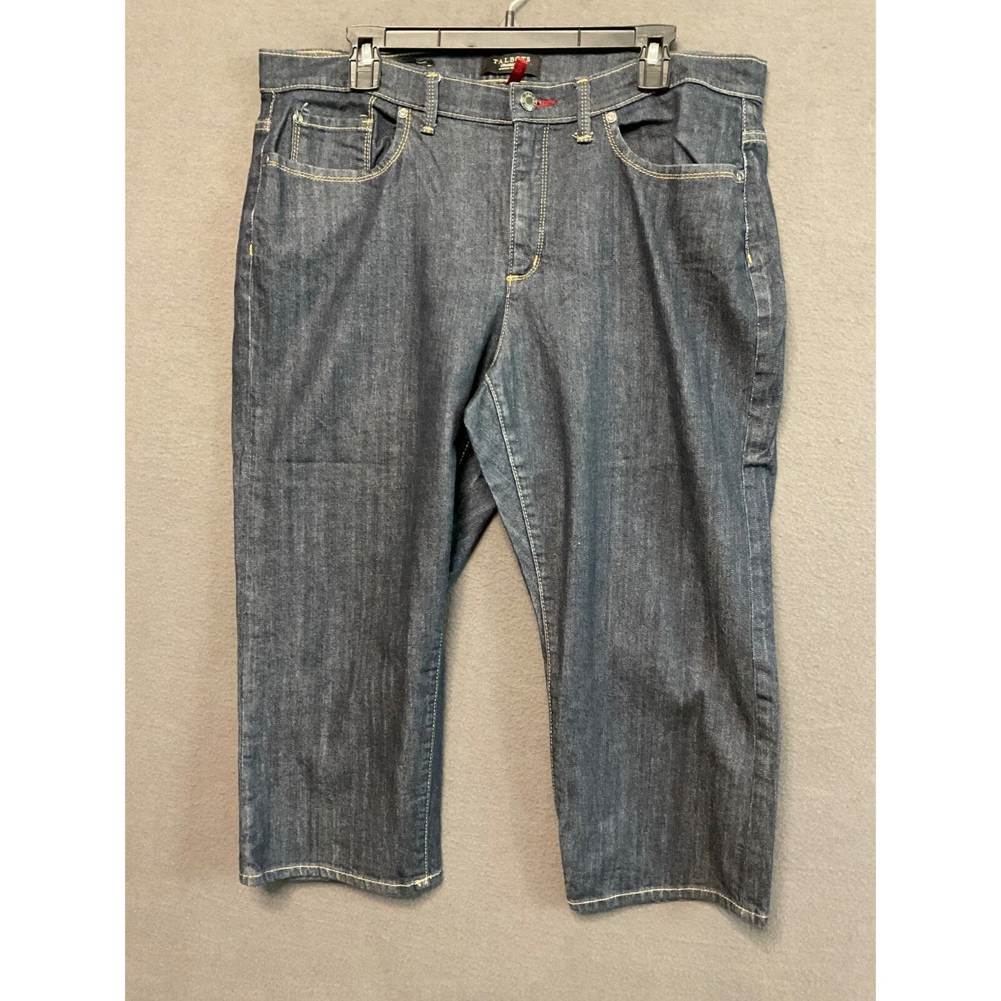 Talbots 16 Women’s Petite Jeans Dark Wash Stretch Denim Modern Capri/Cropped