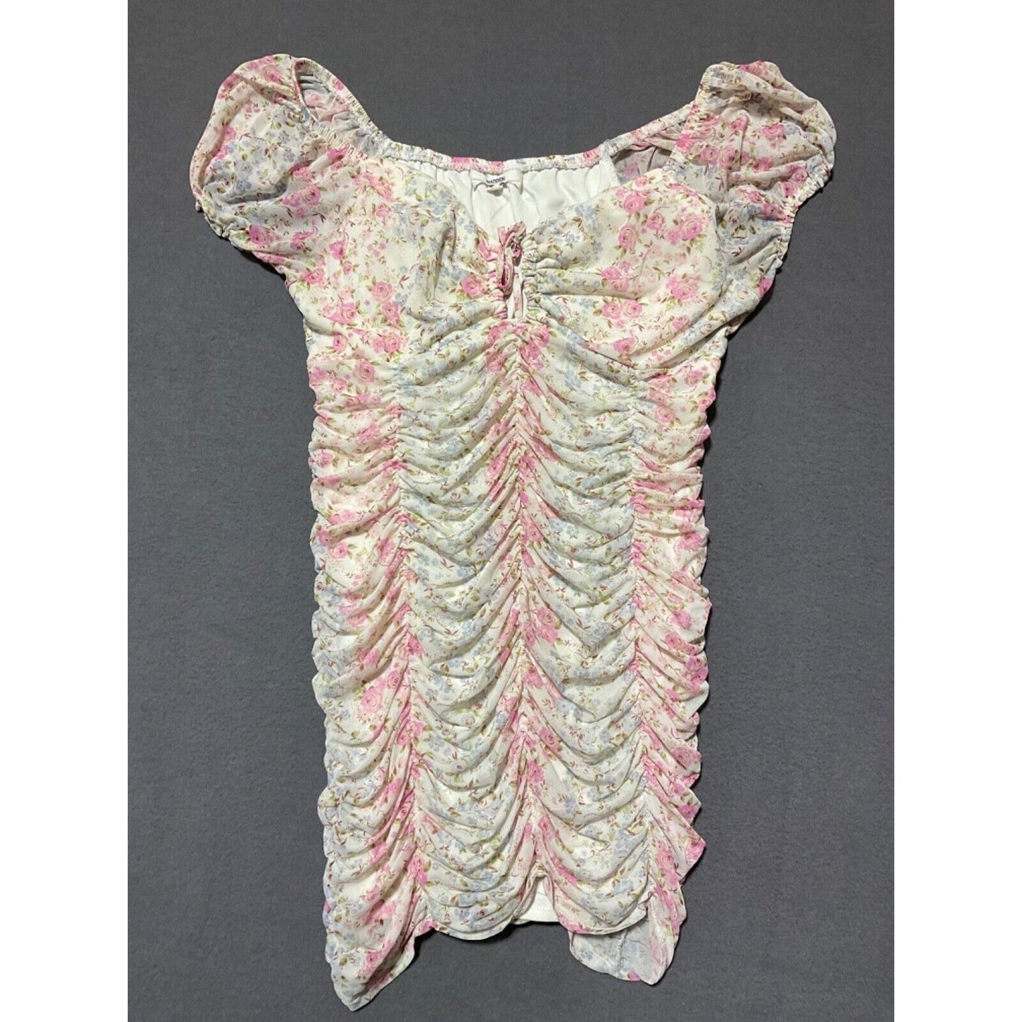 Madden NYC XXXL Pink Blue Floral Bodycon Dress Polyester-Spandex Blend Lined
