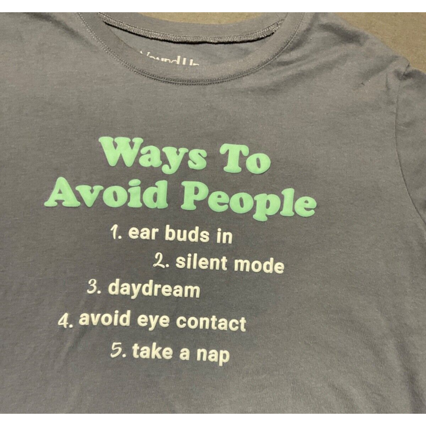 Wound Up Ways to Avoid People Graphic Tee Shirt XXL Casual Humor
