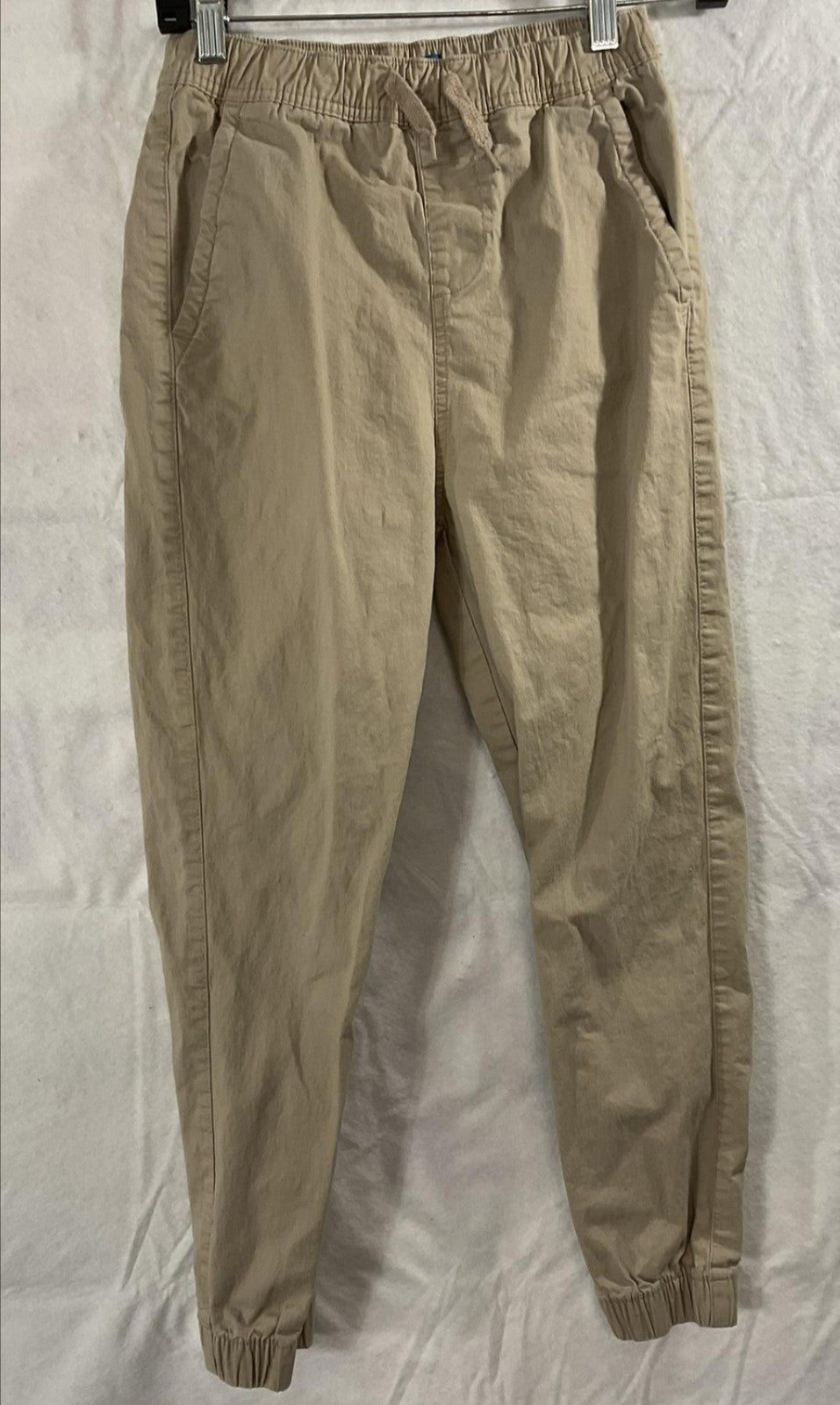Perry Ellis Pants Unisex Kids 10-12 Beige School Uniform Jogger Twill Stretch