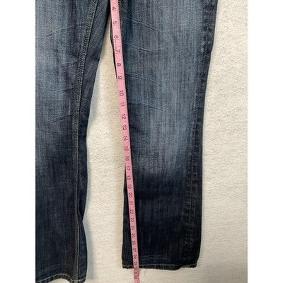 Maurices Morgan New Boot Jeans Womens 1/2 Short Dark Wash Bootcut Denim