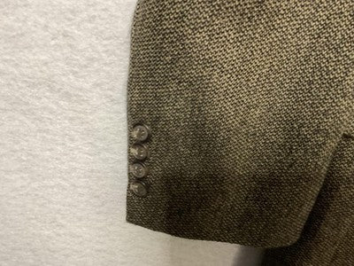 CHAPS Ralph Lauren Sport Coat Men 44L Brown Wool Alpaca Tweed Blazer Two Button