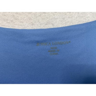 Jessica London Shirt Womens 30/32 Blue Eyelet Bell Sleeve Lined Blouse Top