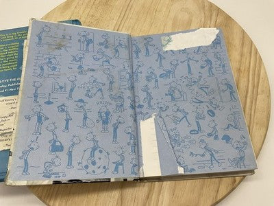Jeff Kinney Diary Of A Wimpy Kid 3-Book Hardcover Set Blue Red White Cabin Fever