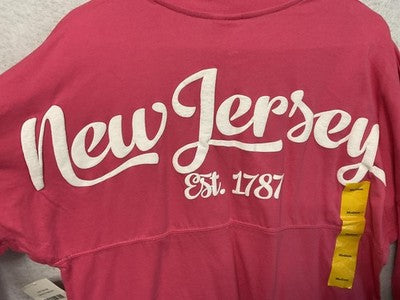 New Jersey Shirt Womens Medium Pink Long Sleeve Spirit Jersey Royce Brand NWT