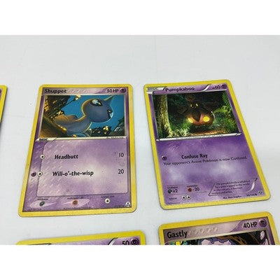 Pokemon TCG Psychic Card Lot 6pc Purple Gastly Zubat Pumpkaboo Shuppet Swoobat