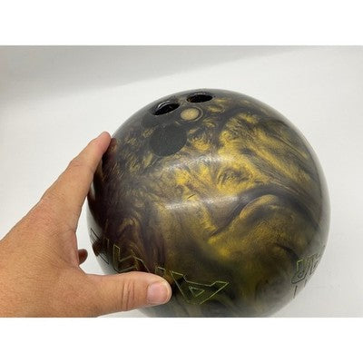 Vintage AMF Radar Bowling Ball Adult 14lb Gold Black Marble Pre-Drilled USA Made