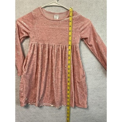 Healthtex Dress Girls 5T Long Sleeve Crushed Velvet Pockets Holiday Party Cute
