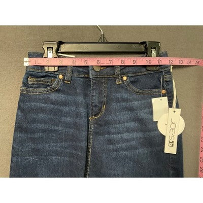 Joe's Jeans Bella A-Line Mini Skirt Raw Hem Denim Blue Girls Size 10 Stretch NWT