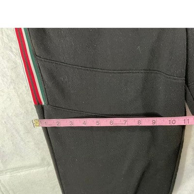 One Point One Joggers Mens XL Black Red Green Side Stripe Zipper Streetwear