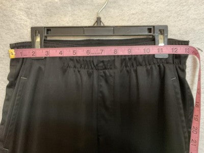 Reebok Pants Boy Large Black Track Woven Drawstring Waist Athletic Gym Pockets