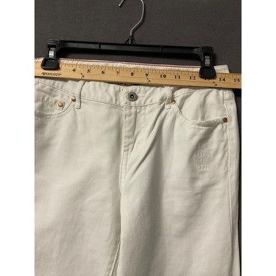 Tommy Hilfiger White Flare Jeans Low Rise Women's Size 4 Distressed VTG