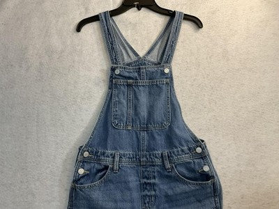 Old Navy Overalls Unisex Kids XL (14-16) Blue Denim Straight Bib Pockets Jeans