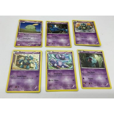 Pokemon Card Lot Psychic Type Zubat Golett Skorupi Woobat Gulpin TCG Bundle