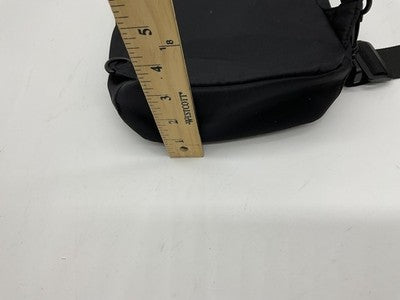 Black Nylon Sling Crossbody Bag Fanny Pack Travel Waist Rose Gold Zip