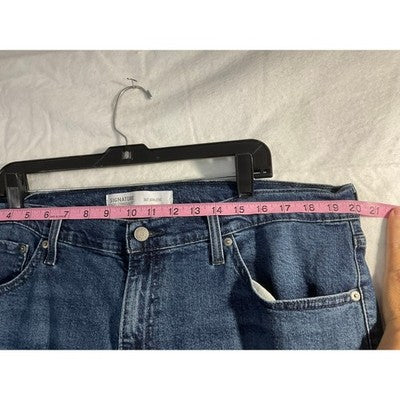 Signature by Levi Strauss & Co S67 Athletic Jeans Mens 40x28 Blue Stretch Denim