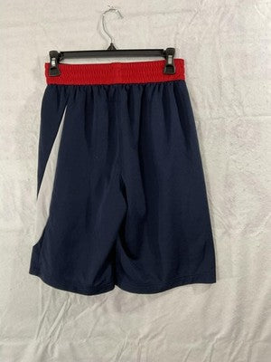 Shorts Mens Small Blue Red Colorblock Mesh Elastic Waist Basketball Gym Pockets