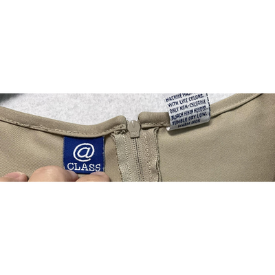 @Class Dress Girls Size 20 Tan Sleeveless Belted School Uniform Office Wear