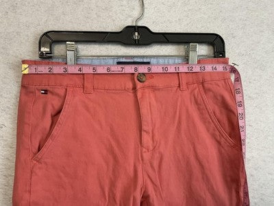 Tommy Hilfiger Shorts Boys 16 Pink Chino Flat Front Twill Stretch Summer