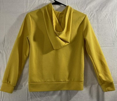 Nike Hoodie Womens Medium Yellow Just Do It Pullover Sweatshirt Fleece Logo