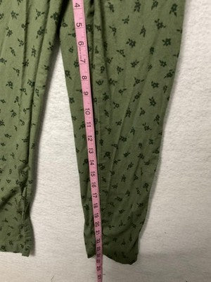 The Nines By HATCH Jumpsuit Womens XS Green Floral 3/4 Sleeve Maternity Casual
