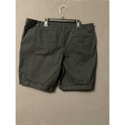 Merona Women's Black Casual Shorts Size 16 Stretch Cotton Blend Chino