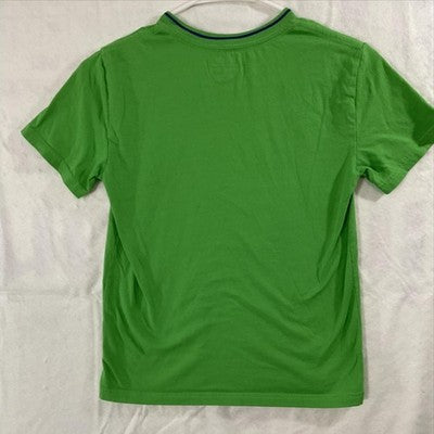 Polo Ralph Lauren Shirt Boys 8 Green V Neck Logo Short Sleeve Tee Tagless Jersey
