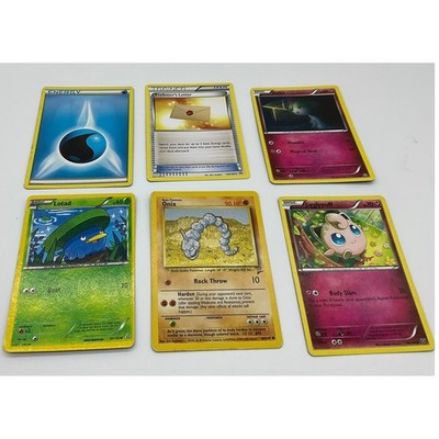 Pokemon TCG Card Lot 6pc Onix Base Set 2 Lotad Holo Jigglypuff Ralts Trainer
