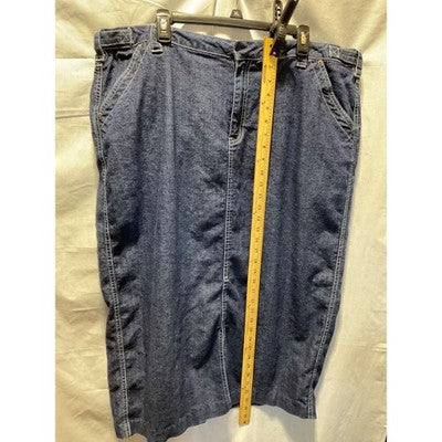 Quizz New York Denim Skirt Size 22, Y2K/90's Style, Ramie Blend