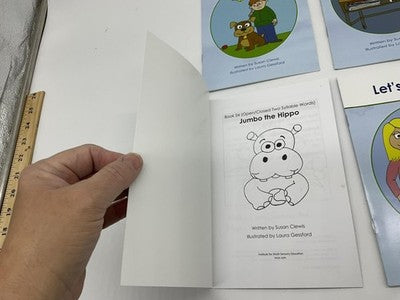 IMSE Decodable Readers Lot 4 Clewis Seth & His Dog Zip Quiz Jumbo Hippo Go PB