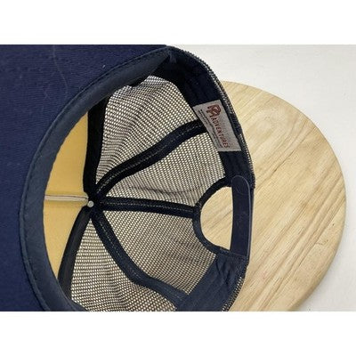Air Products Hat Cap Snap Back Mens White Blue Rainbow Trucker Mesh Baseball