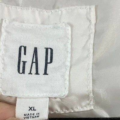 Gap Puffer Vest Women XL Cream Quilted Zip Up Sleeveless Jacket Outerwear
