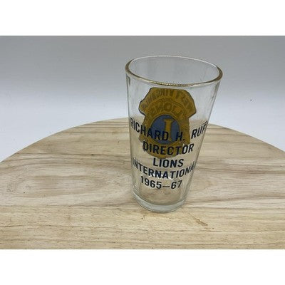 Vintage West Virginia Lions International Glass Drinkware 1965-67 Richard Ruff