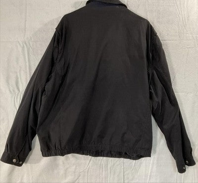 Dockers Jacket Mens 2XL Black Stain Defender Windbreaker Lined Zip Pockets